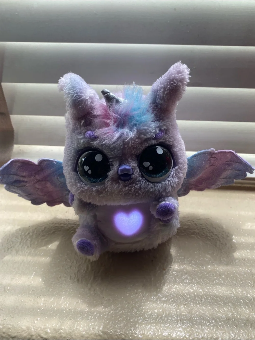 Plush Purple Winged Fantasy Pet Toy - Soft Cuddly Companion